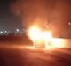  Running Car catches fire on Jawahar Bridge in Agra