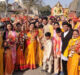 Shrimad Bhagwat katha started with Kalash Yatra in Jaipur house Agra# agranews