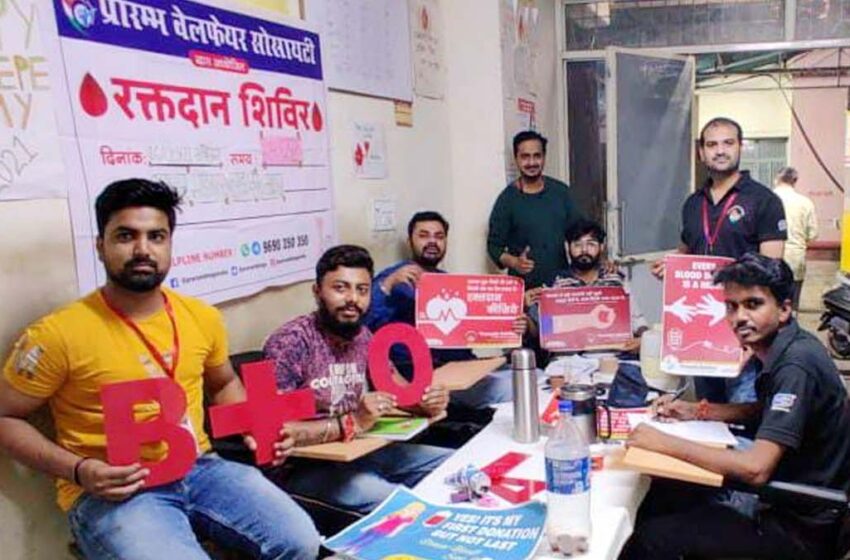 Platelet and blood donation camp running continuously for 60 hours in Agra