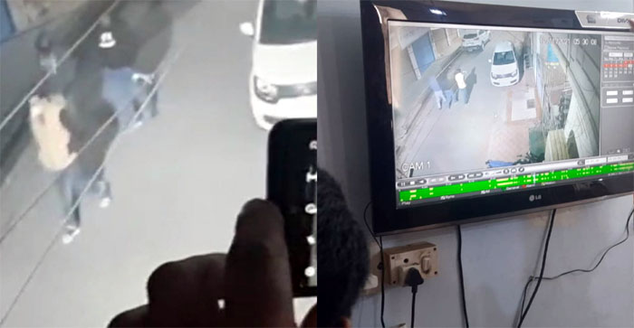  CCTV: Scorpio car stolen from outside the hospital in Agra. thief seen in footage…#agranews