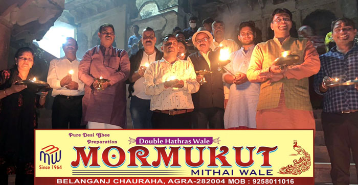  Photo: Appeal to celebrate eco friendly Diwali in Agra on Yamuna Aarti at Kailash Mandir…#agranews