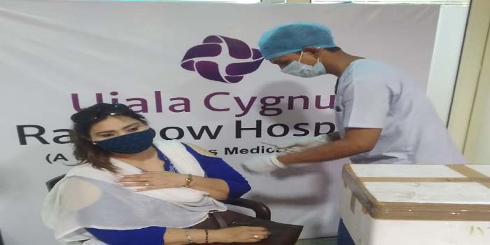  Agra News : Booster dose vaccination start at Ujala Cygnus Rainbow Hospital, Agra #agranews