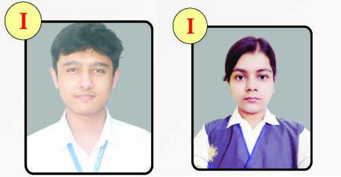  Abhay and Vaishnavi of Gayatri Public School did the school top in CBSE examination