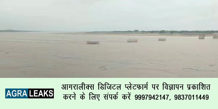  Agra News : Chambal river flow at 120-50 meter after 1.25 cusec water came from Kota barrage #agra