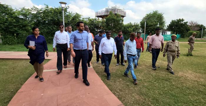  Agra News: ADA Vice President inspected the Chowpatty and Zonal Park being built in Agra…#agranews