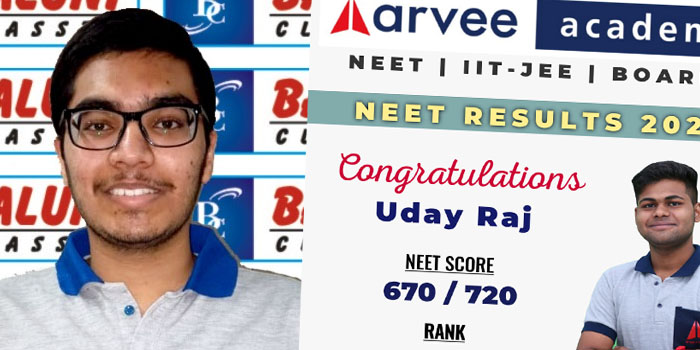  NEET UG 2022 Result : Rishit Agarwal rank 27, Aarvee Academy Uday Raj score 670 marks #agra