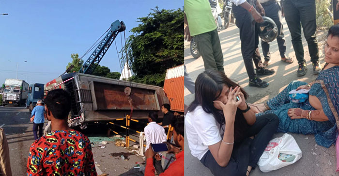  Agra News: Truck colliding with a bus carrying 40 passengers in Agra, 14 injured…#agranews