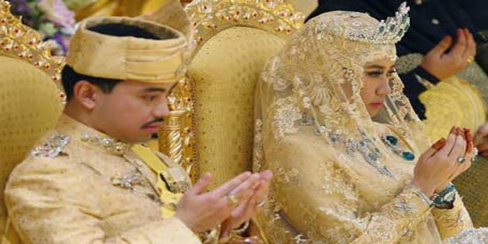  Princess Ajemah, daughter of the Sultan of Brunei, the world’s richest, married Prince Ibni
