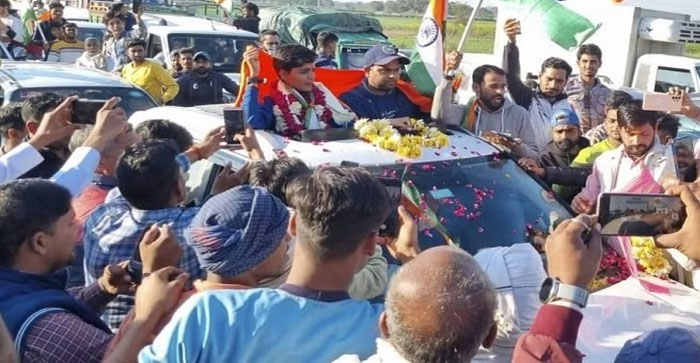  Agra News: Cricketer Sonam Yadav reached Firozabad, grand welcome for the road show…#agranews