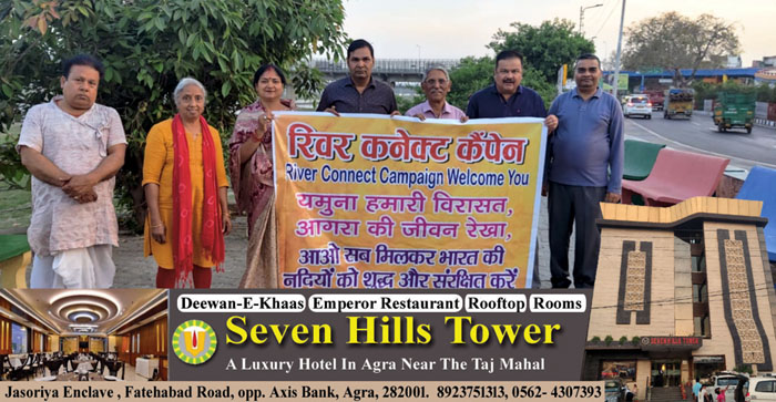  Agra News: River Connect Campaign staged a sit-in for the purification and protection of Yamuna River…#agranews