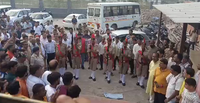  Agra News: Funeral of former minister Rajya Sabha MP Haridwar Dubey with state honors at Tajganj Mokshadham in Agra…#agranews