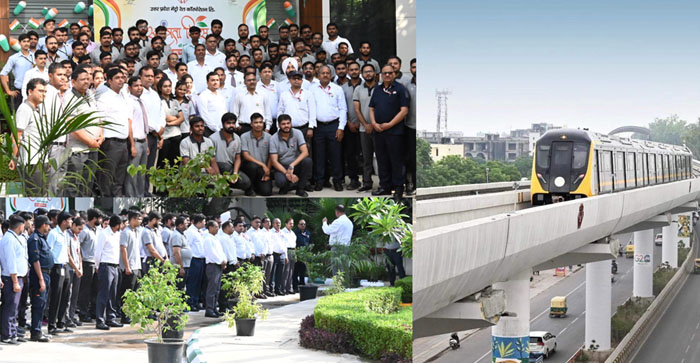  Agra News: Team Agra Metro celebrates 77th Independence Day with zeal and vigour; pledged to give world class metro to Agra city…#agranews
