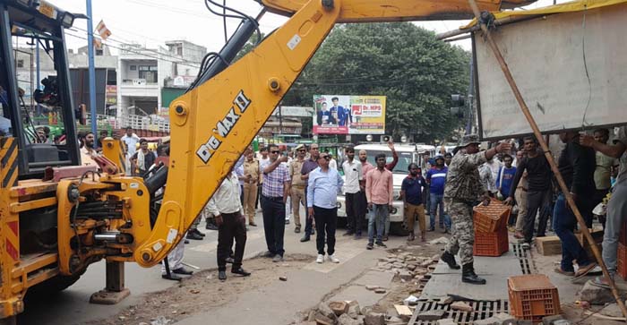  Agra News: Encroachment removed from footpath from Pratappura to G20 intersection and Bodla…#agranews