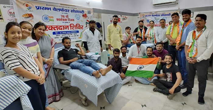  Agra News: Donated 40 units of blood on Independence Day…#agranews