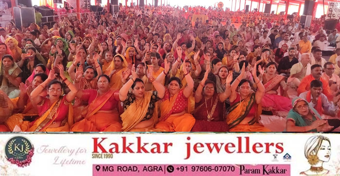  Agra News: Crowd of devotees gathered in Shri Ram Katha going on in Agra…#agranews