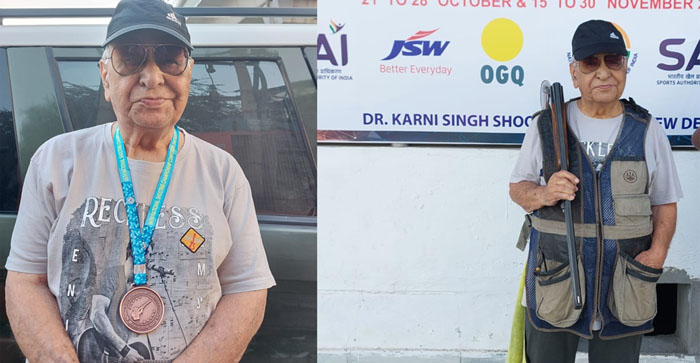  Agra News: 82 year old Dheeraj Singh of Agra won bronze medal in the 66th National Trapshooting Championship…#agranews