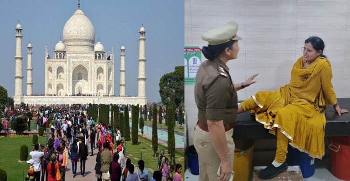  Agra News: More than 27 thousand tourists visited Taj Mahal in Agra on Sunday. Female tourist from Gujarat slipped and fell…#agranews