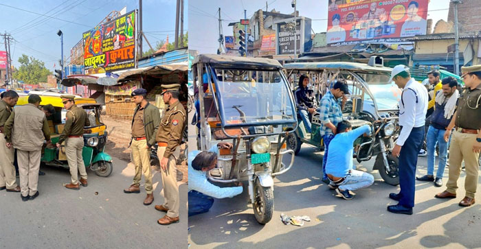  Agra News: Action against auto and e-rickshaw drivers. Police removed the front seat and additional accessories…#agranews