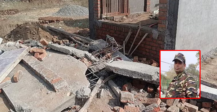  Agra News: A soldier who was building a memorial for his martyred brother died after his roof collapsed…#agranews