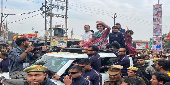  Road show of Rahul Gandhi and Priyanka Gandhi in Aligarh, said – Modi, Shah and Adani are running the government, Nyaya Yatra did not stop in Hathras