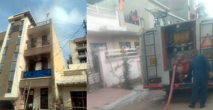  Agra News: Fire broke out in a flat in Colony Apartment in Agra…#agranews