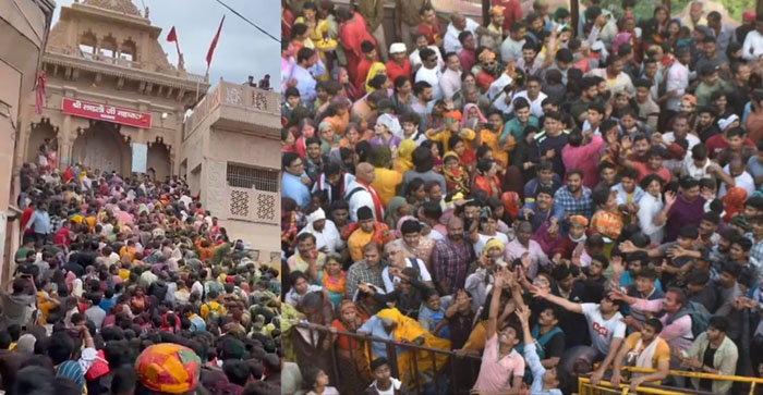  Holi 2024: More than 5 lakh devotees reached Barsana. As soon as the doors opened, a stampede like situation occurred among the devotees, many injured…#agranews