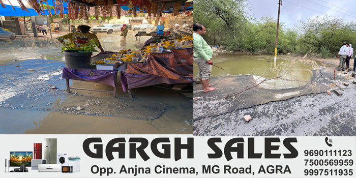  Agra News : Water crisis in Agra due to pipe line damage near Sikandara water work’s#agra