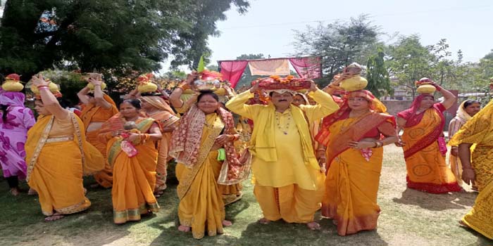  Shrimad Bhagwat Katha organized in Bodla, a grand Kalash Yatra was taken out