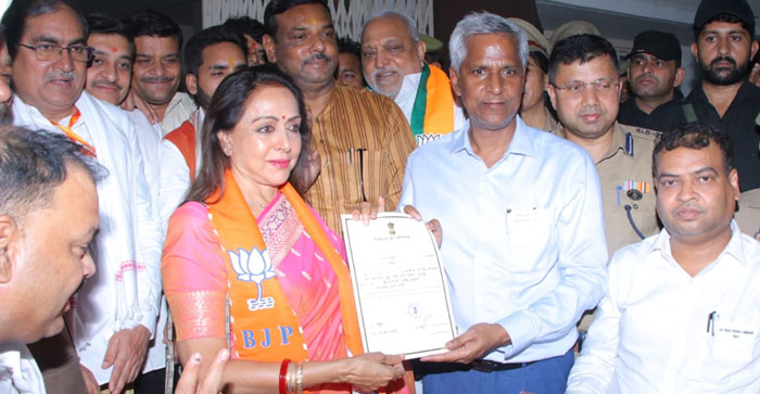  Election Result 2024: Hema Malini became MP from Mathura for the third time. Defeated Congress candidate by 2.93 lakh votes…#mathuranews