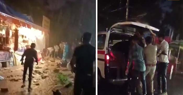  The wall of the gate of Mahakal temple collapsed in Ujjain, two died