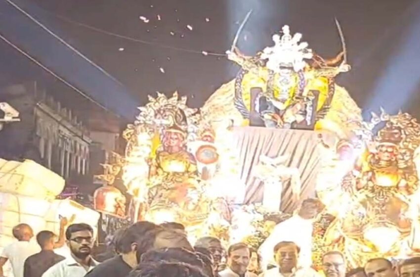  Agra News: Ravana’s Duhai came out in Ramlila Mahotsav, Agra. Tadka, Kumbhakarna and Meghnath also took a ride…#agranews